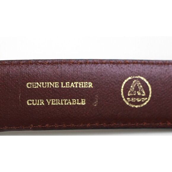 1897 BROWN GENUINE LEATHER 1 1/8"Wd STITCHED CASUAL DRESS MEN'S BELT Sz 32 (F74 - Picture 7 of 16